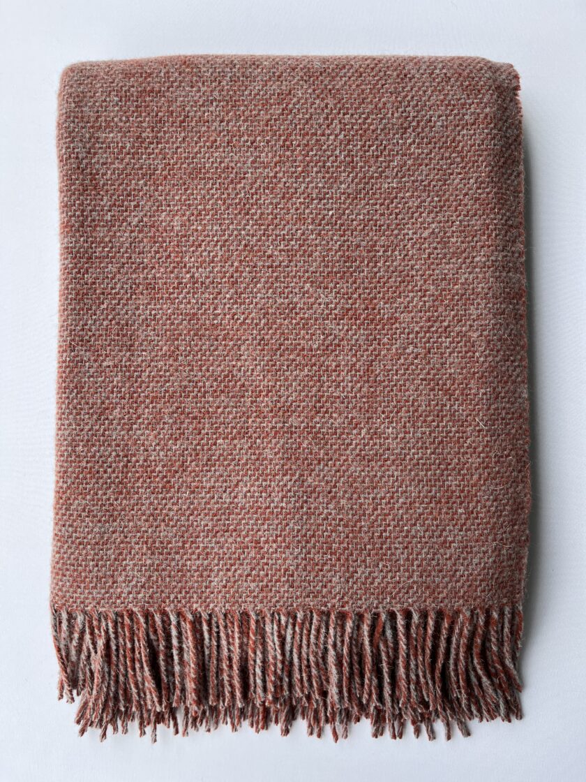 Natūralios vilnos pledas. BURGUNDIŠKAS VAKARAS - Image 3