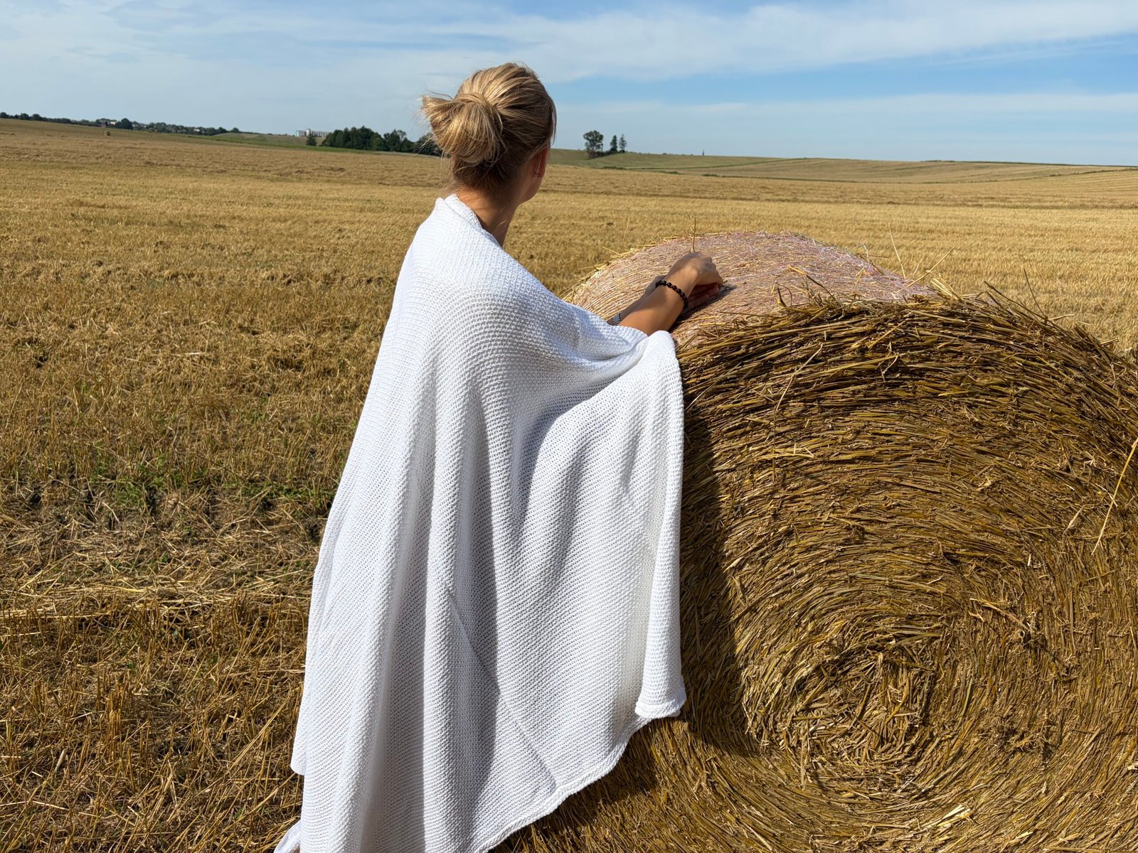Medvilnės pledas. BALTA VASARA - Image 2